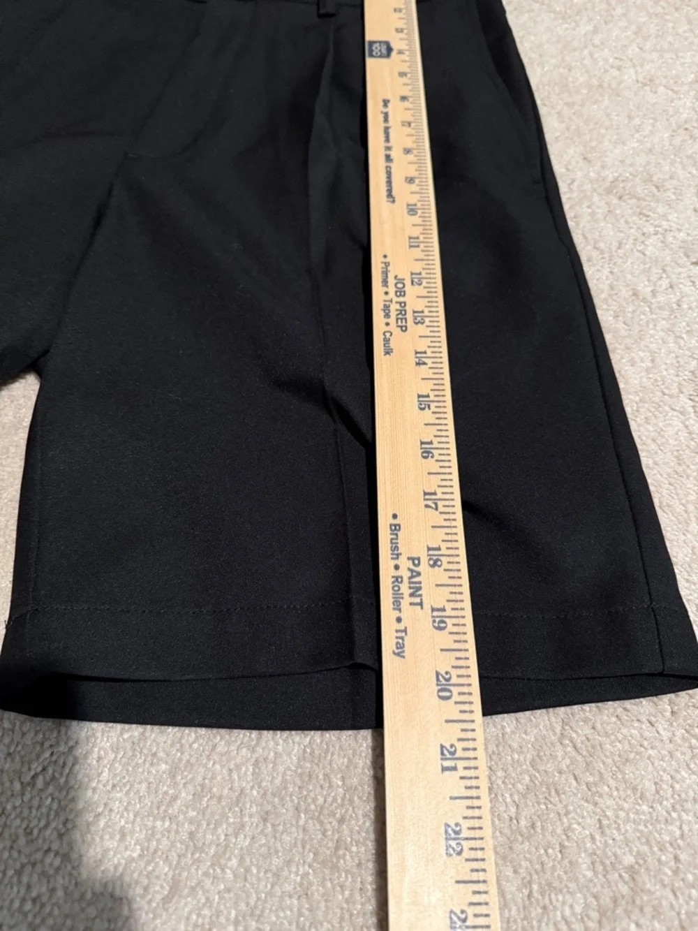 Men's Black Flat-Front Dress Golf Shorts